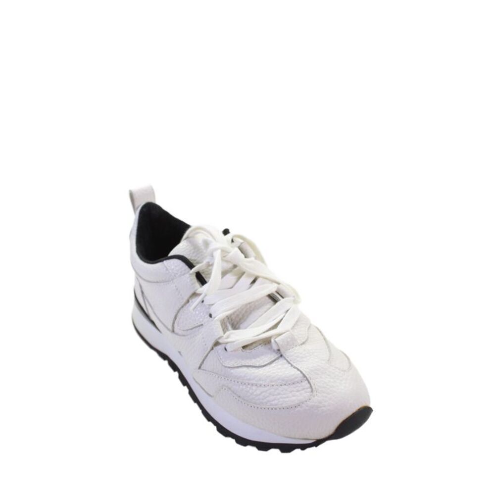 Senso Womens Leather Lace-Up Casual Sneakers White Size 8